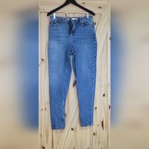 Topshop High Rise Mom Jeans Mid-Blue Wash Size W30 L32